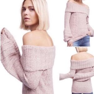 Anthropology Sleeping on Snow Off Shoulder Sweater NWT